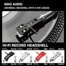 Carcaj de Tocadiscos HI-FI: Carcaj para tocadiscos DJ, disponible en múltiples colores, incluye 4 cables de alta fidelidad, material de aleación premium, soporte antientropía para brazo