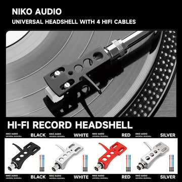 Carcaj de Tocadiscos HI-FI: Carcaj para tocadiscos DJ, disponible en múltiples colores, incluye 4 cables de alta fidelidad, material de aleación premium, soporte antientropía para brazo