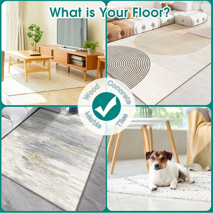 Agarraderas para Alfombras en Suelos de Madera, Cinta Lavable para Alfombras de Área, Almohadillas Antideslizantes para Alfombras en Azulejos y Suelos Laminados, Cinta de Doble Cara para Mantener las Esquinas Planas