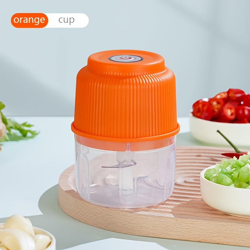 Cop Rose Triturador de Ajo Eléctrico de 8.8oz y Picadora de Carne - Recargable por USB, Mini Trituradora de Cocina Duradera para Jengibre y Verduras