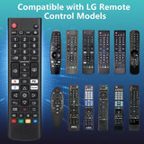 Control remoto universal de reemplazo para televisores inteligentes LG - Compatible con series OLED, UHD, QNED y NanoCell (UP70-UP87, OLED A1-G2, QNED 80-99, Nano 55-99, UQ9000-UQ8000), carga con batería o USB, sin componentes electrónicos, tarjeta madre
