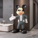 Figura grande de resina de Mickey Mouse - Colores vibrantes, PVC duradero, perfecto para regalos de cumpleaños, decoración de fiestas y decoración de hogar, diseño juguetón, artesanía de calidad.