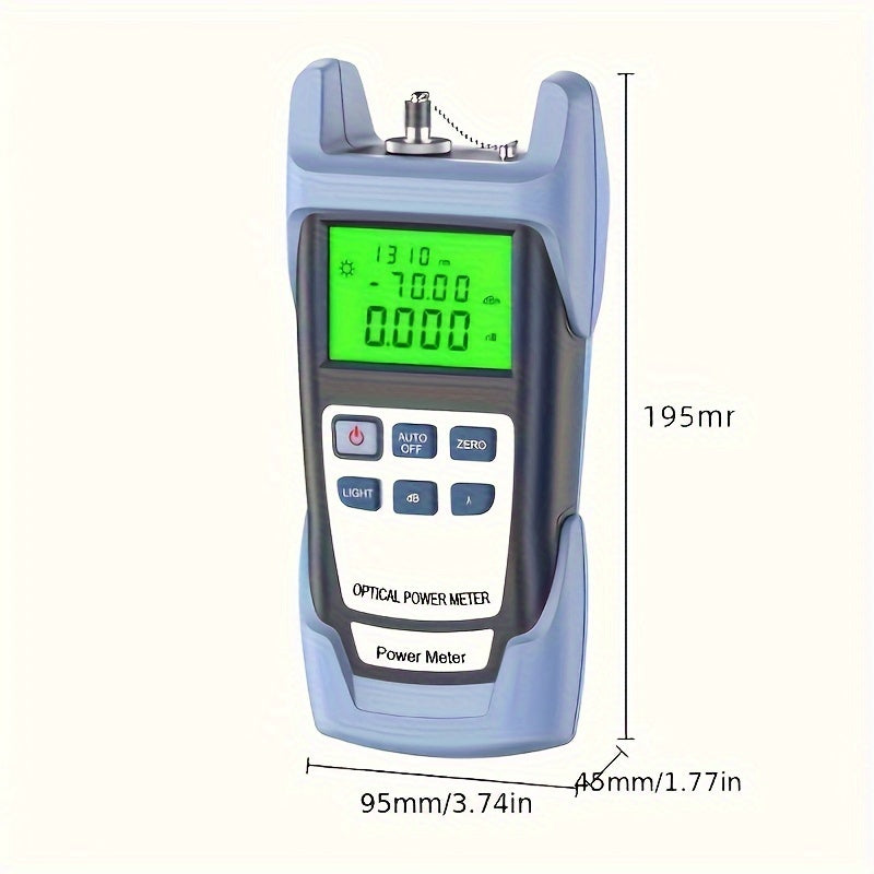 1pc Medidor de Potencia Óptica DXL-40D, Probador de Pérdida de Fibra Óptica, -70~+10dbm, Adaptadores FC/SC/ST, Control por tecla, Funciona con batería, 36V Máx, Sin batería incluida