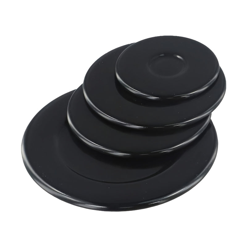 Paquete de 4 Cubiertas para Quemadores de Estufa de Gas Sabauf - Elegantes en , Duraderas y Fáciles de Limpiar, Ideales para Uso Doméstico 55mm 1pz + 75mm 2pzs + 100mm 1pz