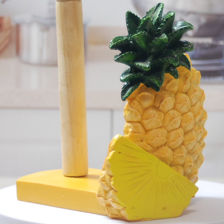 Soporte para Toallas de Papel de Piña Encantador - Resina, No Necesita Energía, Perfecto para Decoración del Hogar y Fiestas