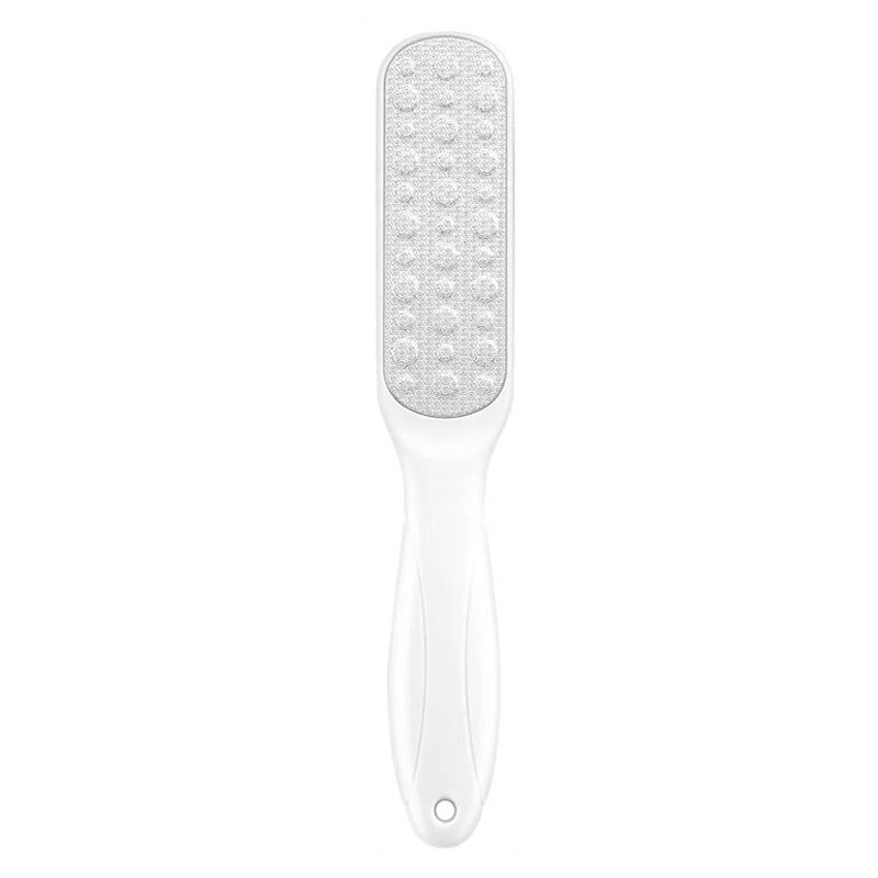 1 pieza, eliminador y raspador de luz muerta de doble cara, herramienta de cuidado de pies ergonómica manual con superficie texturizada para un suave beige claro, cuidado de talones y dedos del pie, no necesita electricidad, diseño portátil para uso domé