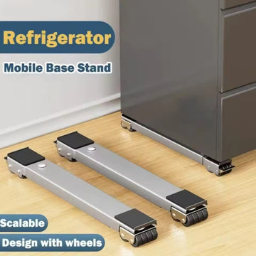 2 Piezas de Carro Ajustable para Electrodomésticos con 24 Ruedas, Cojín Antideslizante y Frenos - Sin Batería Necesaria para Refrigerador, Lavadora, Secadora, Muebles - Accesorios para Hogar, Soporte Resistente, Diseño Ergonómico con Palanca, Ruedas Equi