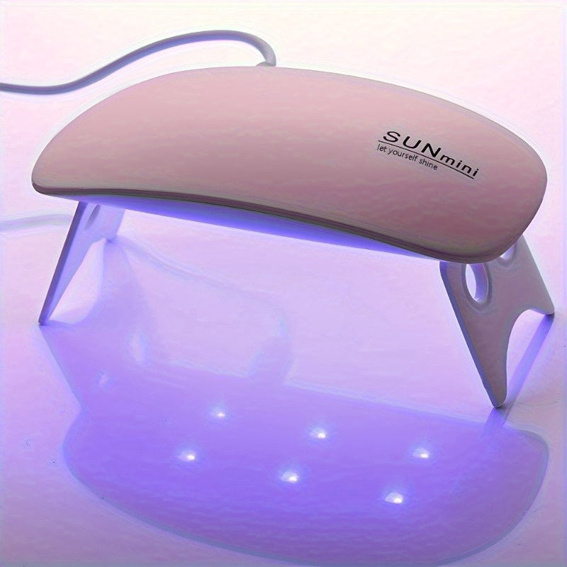 Mini Secador de Uñas / Lámpara LED para Uñas Máquina de Curado de Esmalte en Gel con Micro USB, Herramienta de Manicura con 3 Luces LED