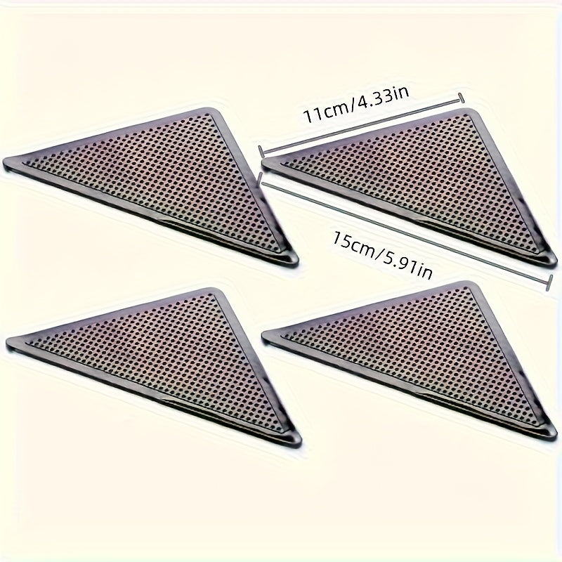 16 piezas de sujetadores reutilizables y lavables para alfombras antideslizantes, almohadillas adhesivas de silicón, incluye 8 adhesivos para alfombras y 8 adhesivos auxiliares, decoración para hogar, oficina y dormitorio