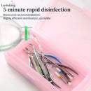 1pc LUSLUKING Esterilizador Portátil para Herramientas de Uñas - Desinfección sin Batería para Instrumentos de Manicura (Cortaúñas, Tijeras, Pinzas), Estuche de Doble Capa y Almacenamiento, Material Hipoalergénico, Uso en Viajes y Salones, Diseño Compact