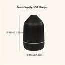 Diseminador de aromaterapia ultrasonico compacto con alimentación USB y función de niebla - Negro, ideal para hogar y oficina, diseminador para hogar, oficina y sala de estar.