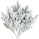 Elección popular] 10 ramas artificiales de pino con efecto nevado, ramas de pino falsas con escarcha para árbol de Navidad, coronas, guirnaldas y decoración navideña, ramitas, esprays y manualidades
