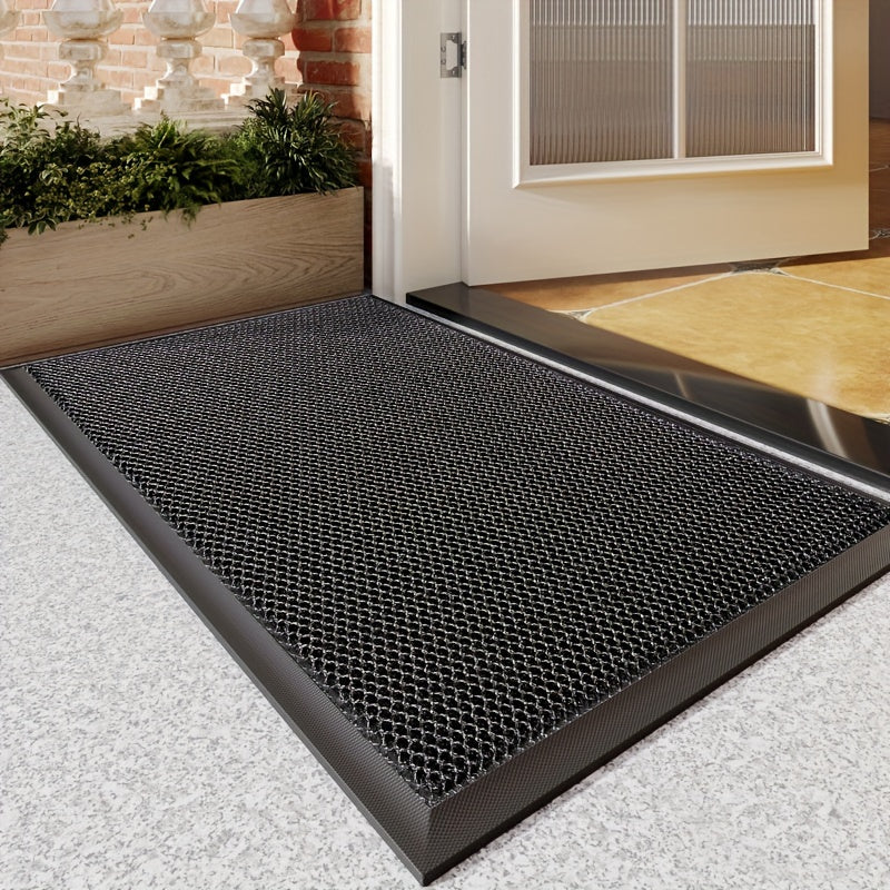 Tapete de PVC con malla elástica, antideslizante para interior y exterior, fácil de limpiar solo a mano, versátil para hogar y espacios comerciales, disponible en varios tamaños