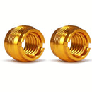 5 piezas de clips de micrófono antishock dorados, conversión de pernos, marco de rosca 3/8" a 5/8", diseño metálico duradero para accesorios de conectores XLR seguros, marco antishock | Acabado metálico elegante | Construcción metálica duradera, accesori