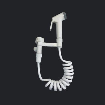 Cabezal de ducha de alta presión blanco moderno con manguera - Plástico duradero, patrones de aspersión ajustables, incluye múltiples boquillas para uso en baño y cocina, cabezal de ducha para baño, aspersión de agua versátil, diseño elegante, construcci