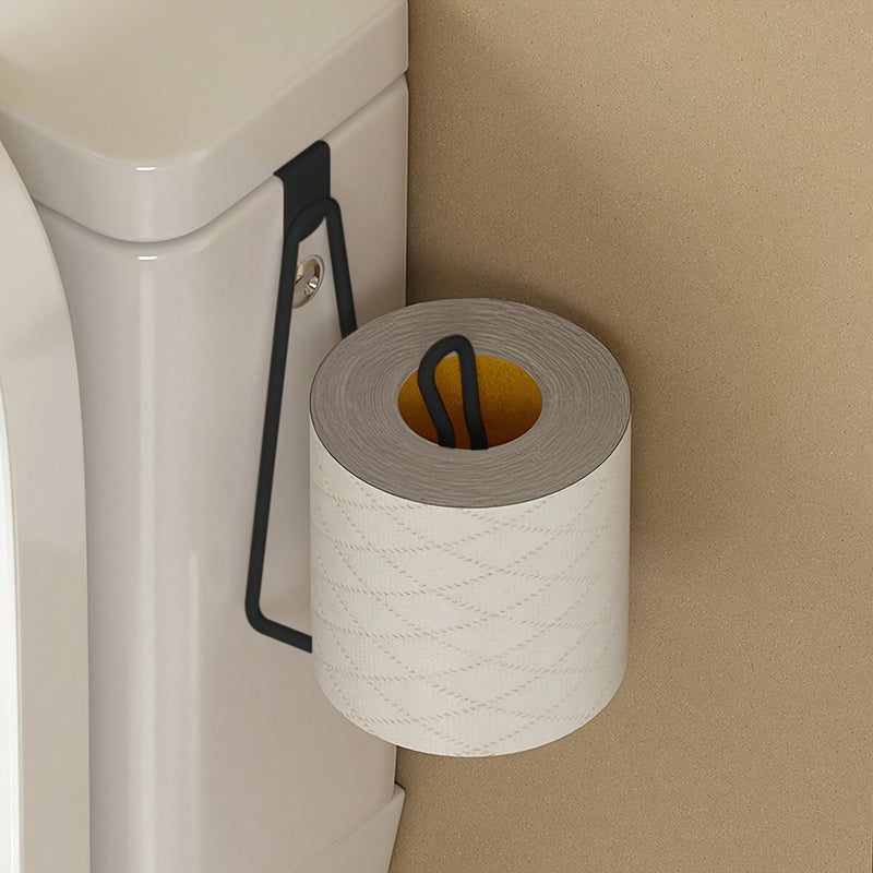 Soporte para papel higiénico de acero inoxidable montado en la pared, 1 unidad, pintado para fácil instalación y ahorro de espacio, ideal para baños y exteriores
