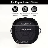 1pc Bandeja Reutilizable de Silicona para Freidora de Aire - Plato Hexagonal Antiadherente, Seguro para Microondas y Freidoras, Fácil Limpieza, Silicona Alimentaria para Cocina Saludable, Resistente hasta 450°F, Compatible con la Mayoría de Freidoras