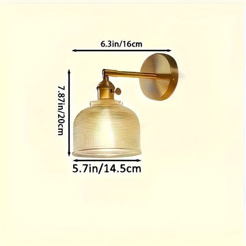 1 lámpara de pared moderna de vidrio, lámpara de mesa de noche, lámpara de pasillo, lámpara de pared, lámpara americana (sin bombilla incluida)