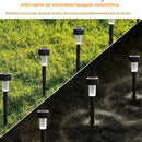 Kit de 10 Luces Solares para Caminos, Control de Interruptor Fácil, Inalámbrico, Funciona con Batería de Níquel, Diseño Semi-Embebido para Patio, Césped, Jardín y Entrada - Duradero, Eficiente en Energía, Brillo Suave y Cálido