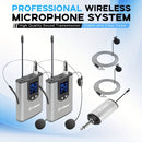 1pc LMBGM Sistema de micrófono inalámbrico UHF, paquete de cuerpo recargable USB y conjunto de lavalier con patrón de polarización omnidireccional, conector de 6,35 mm, para cantar, karaoke, transmisión en vivo, ideal para aula, conferencia, transmisión