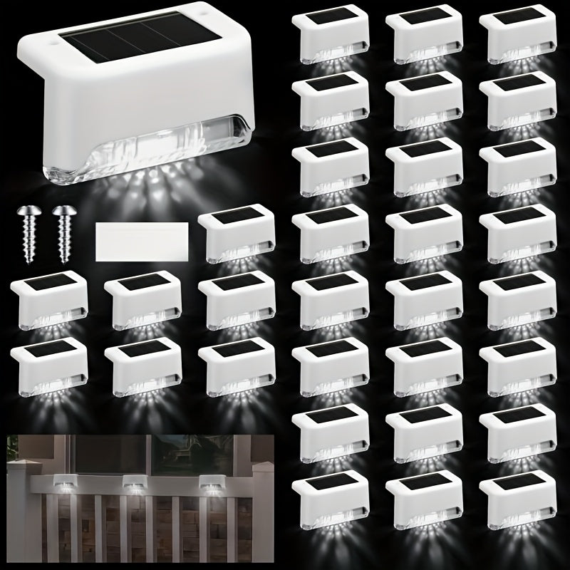 Juego de 10 Luces Solares para Exteriores - Luz Decorativa Multifuncional para Patio, Escaleras y Pasillos: Iluminación Festiva y Ambiental