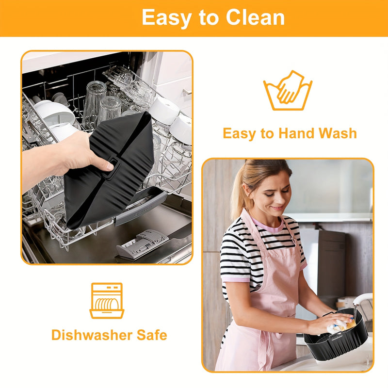 2 piezas Molde de Silicona para Airfryer 19cm, Accesorios para Philips 4.2L Serie 2000 Na229/00 y 4.2L Na320/00, Bandeja para Hornear en Airfryer, Inserto para Airfryer 4.2L