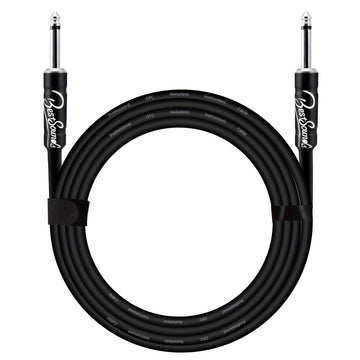 Cable de Guitarra Eléctrica Duradero de 10ft/20ft - Cable de Instrumento Macho a Hembra con Conectores de 1/4", Cable Redondo Flexible para Bajo, Teclado y Amplificador de Audio - Negro con Bandas de Goma Organizadoras, Accesorios para Guitarra Eléctrica