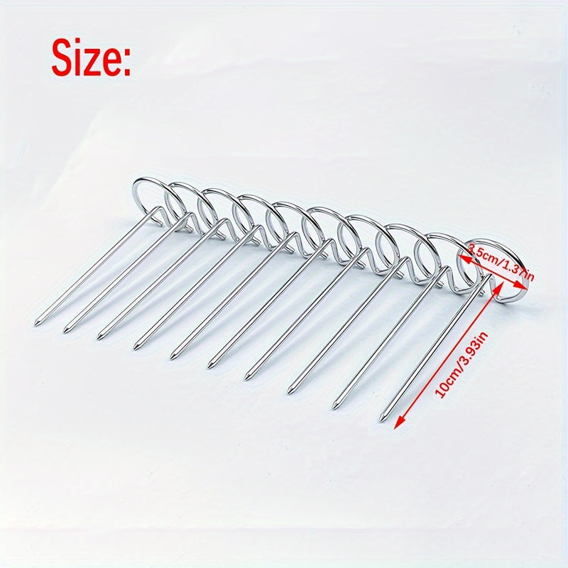 10/20/30 piezas, accesorios para freidora de aire, selecciones de horneado en posición vertical para freidora de aire, horno, selecciones de horneado de acero inoxidable para barbacoa