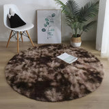Alfombra de peluche súper suave, forma redonda, linda y atractiva, antideslizante, fácil de limpiar, lavable a máquina, ideal para sala, habitación, pasillo, sala de juegos, dormitorio, decoración de habitación, ¡imprescindible para cada hogar!