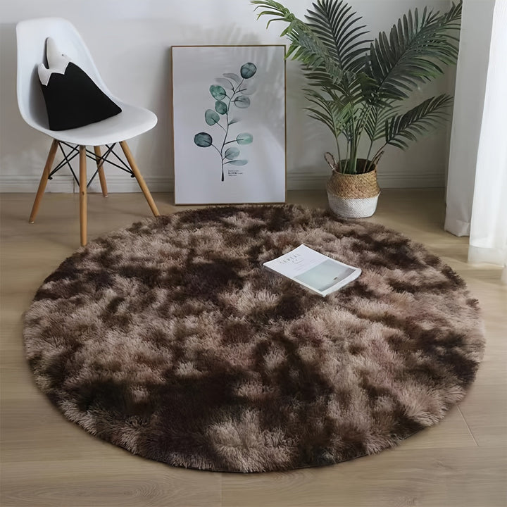 Alfombra de peluche súper suave, forma redonda, linda y atractiva, antideslizante, fácil de limpiar, lavable a máquina, ideal para sala, habitación, pasillo, sala de juegos, dormitorio, decoración de habitación, ¡imprescindible para cada hogar!
