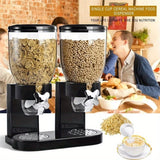 1pc Dispensador de Alimentos Secos con Doble Control, Recipiente para Arroz, Cereal, Granola y Snacks en