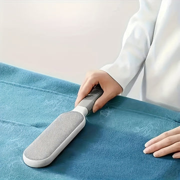 1pc Cepillo de Eliminación de Pelo de Mascotas Reutilizable y Doble Cara para Gatos y Perros - Herramienta de Limpieza Electrostática Manual para Ropa, Sofás, Camas y Alfombras - Material Duradero de Polipropileno, Sin Necesidad de Energía, Diseño Extend