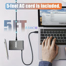 1pc de nuevo cargador rápido USB tipo C Gan de 600 W con carga rápida 3.0 para dispositivos móviles, con 8 puertos y 5C3A PD, fácil de transportar, adecuado para la carga de tabletas.