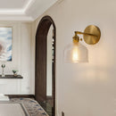 1pc Moderna Pared de Vidrio Pulido Sconce, Base de Bombilla E26 Ajustable, Control de Interruptor, Instalación Semi-Embebida, Acabado de Metal Pulido, Sombra de Vidrio, Ubicación Seca, 110V-240V, Sin Bombilla Incluida