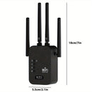 Amplificador de WiFi americano, 300Mbps 2.4GHz, penetración de señal fuerte, conecta hasta 35 dispositivos, 4 antenas de alta ganancia, cubierta de 9,14 metros, puerto Ethernet, configuración de un solo clic, adecuado para hogar, oficina, café.