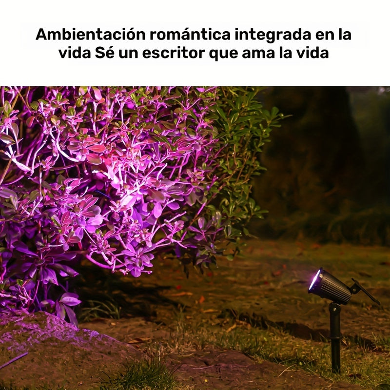 Luz solar para jardín con sensor automático, diseño duradero en plástico, batería de litio, iluminación eficiente para decoración de césped y jardín, luz moderna para exteriores | Luz solar para exteriores | Luz de plástico resistente