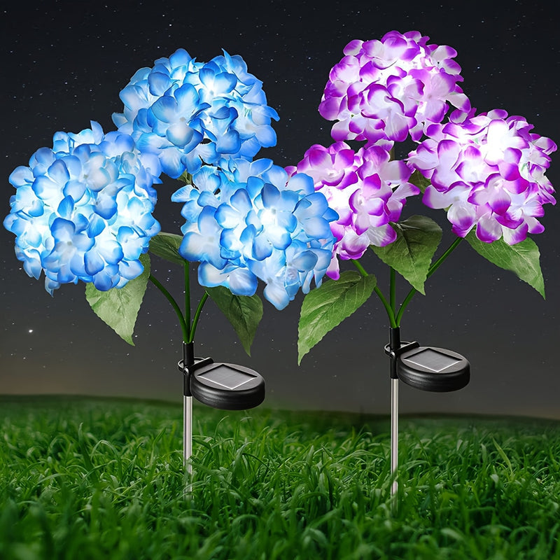 Farol Solar LED de Hortensia para Exteriores, Ideal para Jardines, Céspedes y Iluminación Decorativa Nocturna