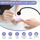 Lámpara LED para uñas - Mini lámpara LED para esmaltes en gel, giratoria con pinza fija, ideal para uso en casa y curado de uñas DIY, lámpara para manicura, accesorio para uñas con alimentación USB