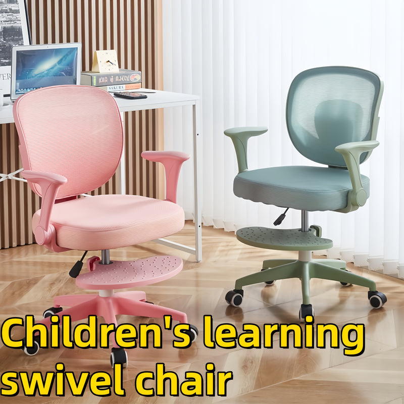 Juego de Dos Sillas Ergonómicas para Niños con Reposabrazos y Repostapies