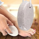 Pediluvio de uso doméstico, piedra volcánica flotante, deslustradora en beige claro, herramienta de masaje elíptica para pies