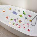 1 Juego de 6 Pegatinas Antideslizantes para Bañera con Patrones Creativos de Animales Subacuáticos, Pegatinas para Baño, Pegatinas para Bañera Esmeriladas