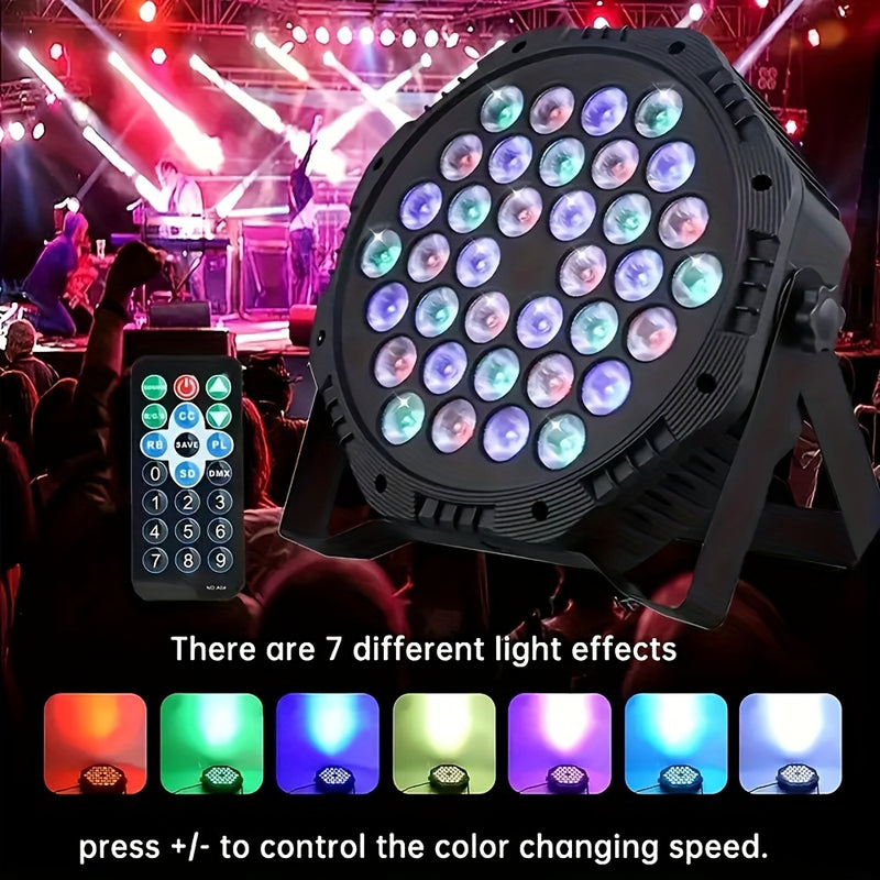 36 Luces LED de colores para estudios de baile, iluminación de escenario para bodas y actuaciones, mejorando la atmósfera.