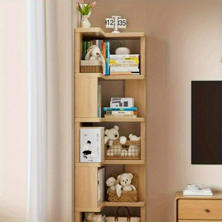 1 estante de esquina independiente, diseño exquisito, multifuncional, ahorro de espacio, adecuado para diferentes escenarios como sala de estar, dormitorio, estudio, etc., elegante elección para el hogar.