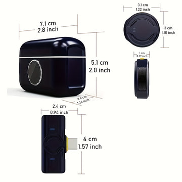 Micrófono inalámbrico Q81 con pantalla LED, carga USB-C, 2,4 GHz inalámbrico, batería de litio polímero, carga USB, ideal para transmisión en vivo y vlogging, grabación y transmisión | Diseño moderno de micrófono | Construcción duradera, micrófono para t