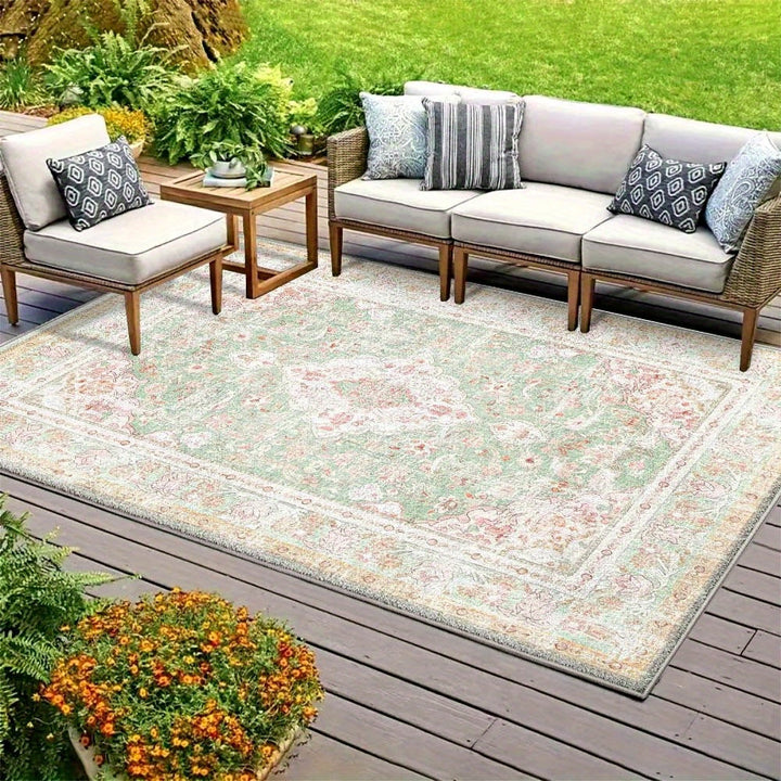 Tapete de alfombra de exterior de 852 gramos/vértice/metro cuadrado, tapete de exterior de césped, tapete de alfombra de piso de crema francesa de lujo y duradero, tapete de área de terciopelo suave de primera calidad - Gran tamaño con diseño de gradient