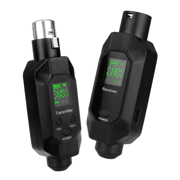Sistema inalámbrico de micrófono XLR, transmisor y receptor de 2.4 GHz, adaptador inalámbrico recargable para micrófono dinámico y mezclador de audio