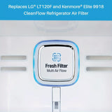 3 unidades Filtros de aire para refrigeradores, Filtros de carbón activado de alta eficiencia, con material PC, para LG LT120F, Kenmore Elite 469918, Compatible con ADQ73214404, 9918, 46-9918, ADQ73214402, ADQ73334008, ADQ73214403, Se adapta a selectos r