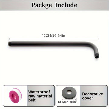 1 pieza de brazo de ducha de acero inoxidable con 4 estilos, extensión de ducha retro montada en la pared para baño en casa y hotel, ajuste universal con cubierta decorativa, resistente y duradero, accesorios de baño