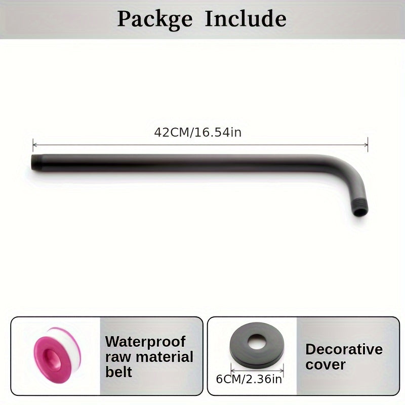 1 pieza de brazo de ducha de acero inoxidable con 4 estilos, extensión de ducha retro montada en la pared para baño en casa y hotel, ajuste universal con cubierta decorativa, resistente y duradero, accesorios de baño
