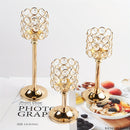 3 Piezas de Portavelas con Cristales - Acabado Elegante Envejecido para Decoración de Mesa, Navidad y Ambiente Romántico en Cenas